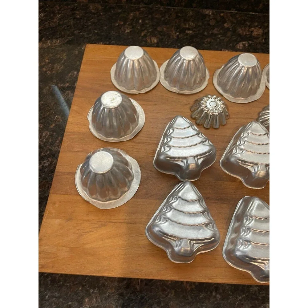 Vintage aluminum jello mold set